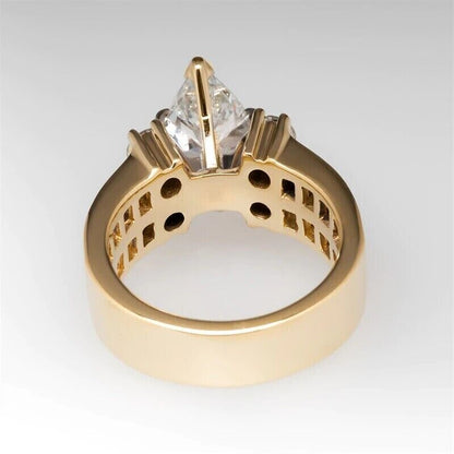 2.77Ct White Marquise Cut Solitaire Ring | Party Wear Ring For Women | Luxury Jewelry