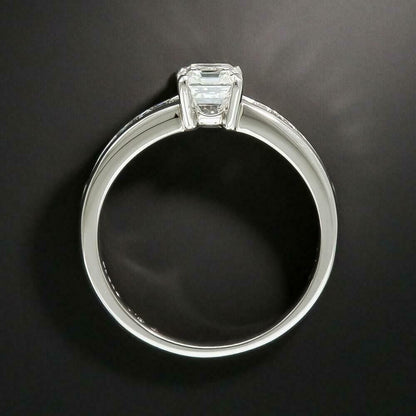 2.80Ct White Emerald Cut Solitaire Ring | Wedding Ring For Bridal | Customize Ring For Women