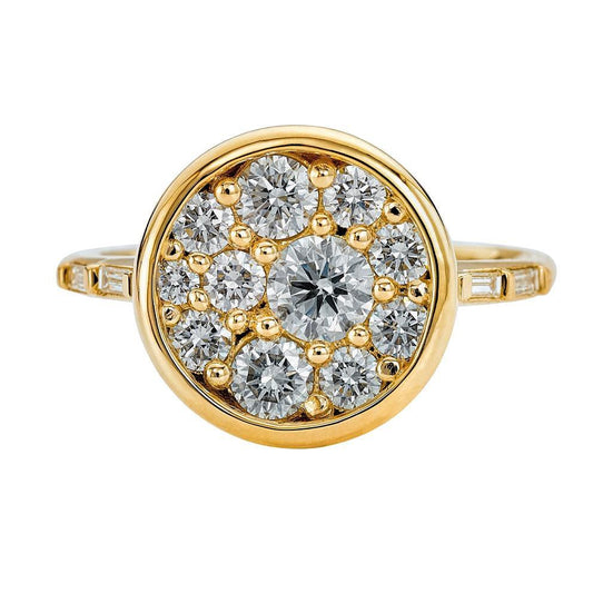 1.2CT White Round Cut Cluster Ring | Engagement Proposal Ring | Fancy Ring | Women Jewelry