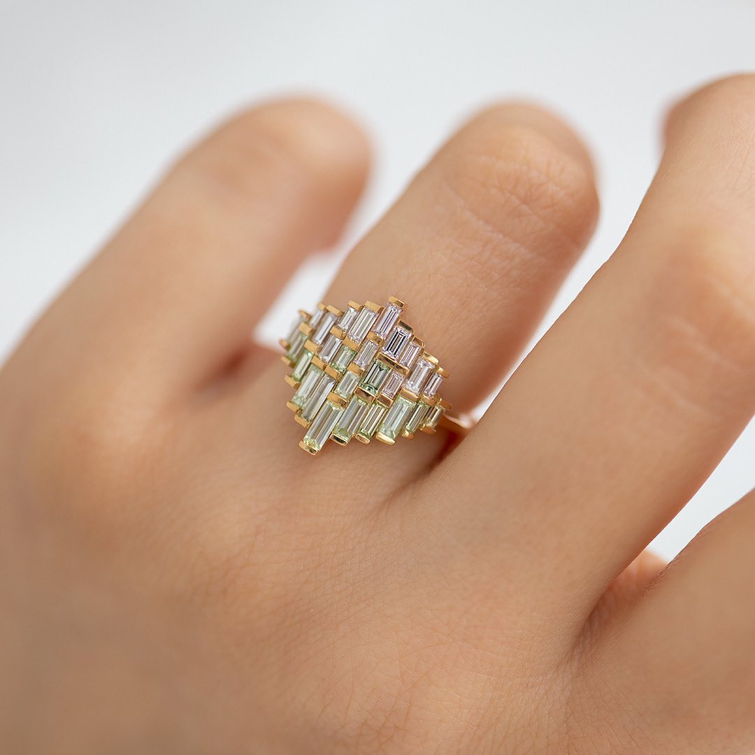 1.5Ct White Baguette Cut Bar Set Ring | Party Wear Ring For Women | Glamorous Ring | Awesome Ring