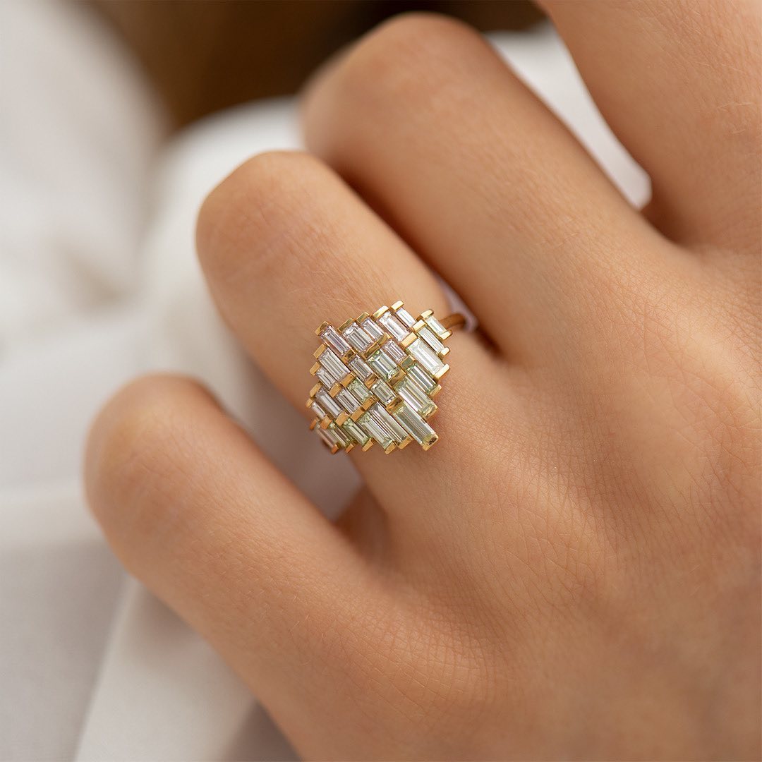 1.5Ct White Baguette Cut Bar Set Ring | Party Wear Ring For Women | Glamorous Ring | Awesome Ring