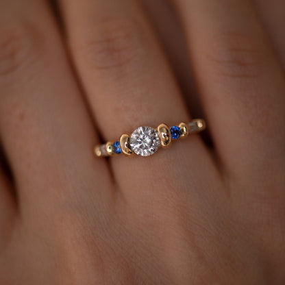 2.30Ct White Round Cut Bar Ring | Proposal Ring For Her | Minimalist Ring For Women