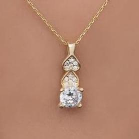 2.55Ct White Round Cut Solitaire Pendant | Daily Wear Pendant | Statement Pendant | Birthstone Pendant For Women