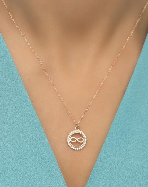 Round Shape 2.55Ct White Round Cut Full Eternity Pendant | Infinity pendant | Party Wear Pendant For Her | Designer Pendant For Women