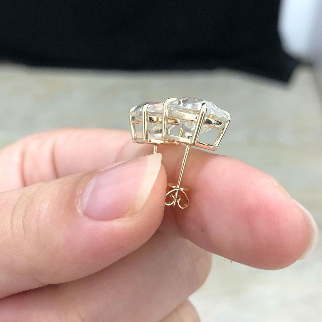 White Cushion Cut Cubic Zirconia Solitaire Stud Earring For Her | Simple Design Earring For Women | Special Moments Gift Earring