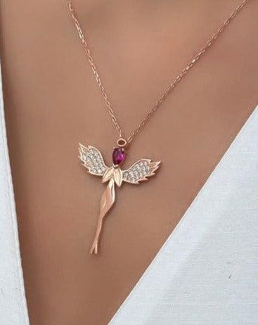 Fairy Shape 2.30Ct Red Pear Cut Solitaire Pendant | Birthday Gift Pendant | Surprise Gift Pendant | Gorgeous Pendant For Women