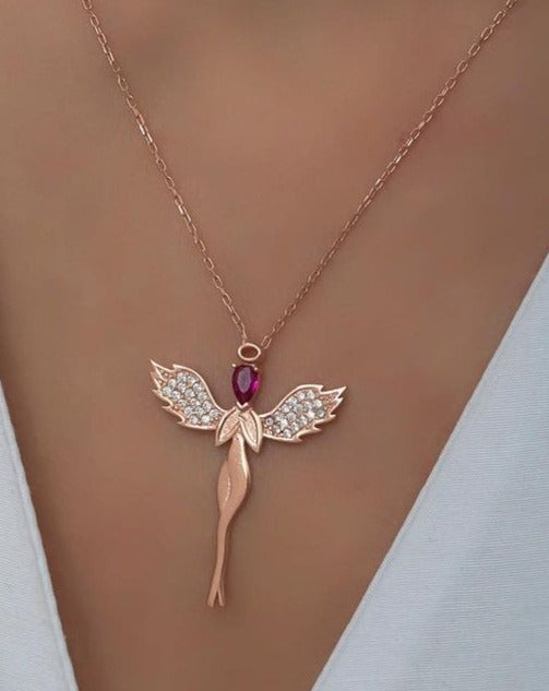 Fairy Shape 2.30Ct Red Pear Cut Solitaire Pendant | Birthday Gift Pendant | Surprise Gift Pendant | Gorgeous Pendant For Women