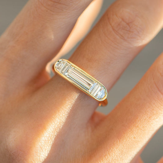 1.4Ct White Baguette Cut Channel Set Ring | Personalized Gifts | Jewelry Collection | Promise Ring
