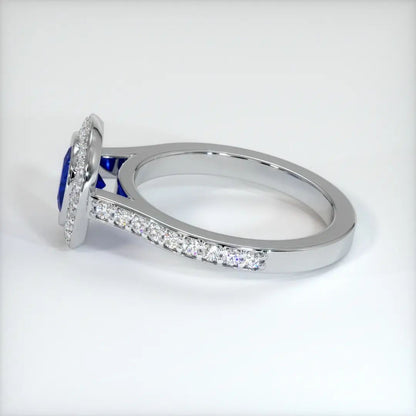 2.6Ct Blue Cushion Cut Bezel Set Ring For Her | Birthstone Gift Ring For Women | Customize Gift Ring | Women Jewelry Collection
