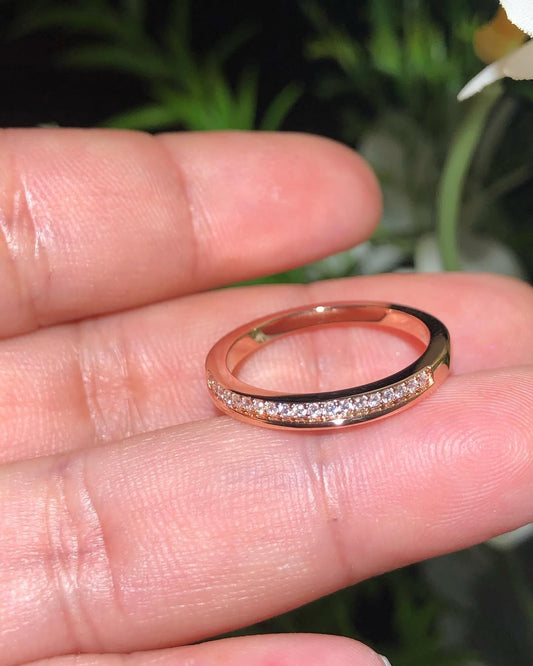 1.50Ct White Round Cut Half Eternity Band Ring | Proposal Gift Band Ring | Thank You Gift Band Ring | Women Jewelry