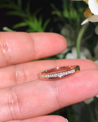 1.50Ct White Round Cut Half Eternity Band Ring | Proposal Gift Band Ring | Thank You Gift Band Ring | Women Jewelry