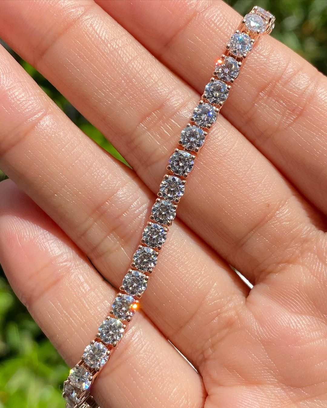 White Round Brilliant Cut Signity Diamond Tennis Bracelet For Women | Prong Set Tennis Bracelet | Engagement Gift For Fiancee