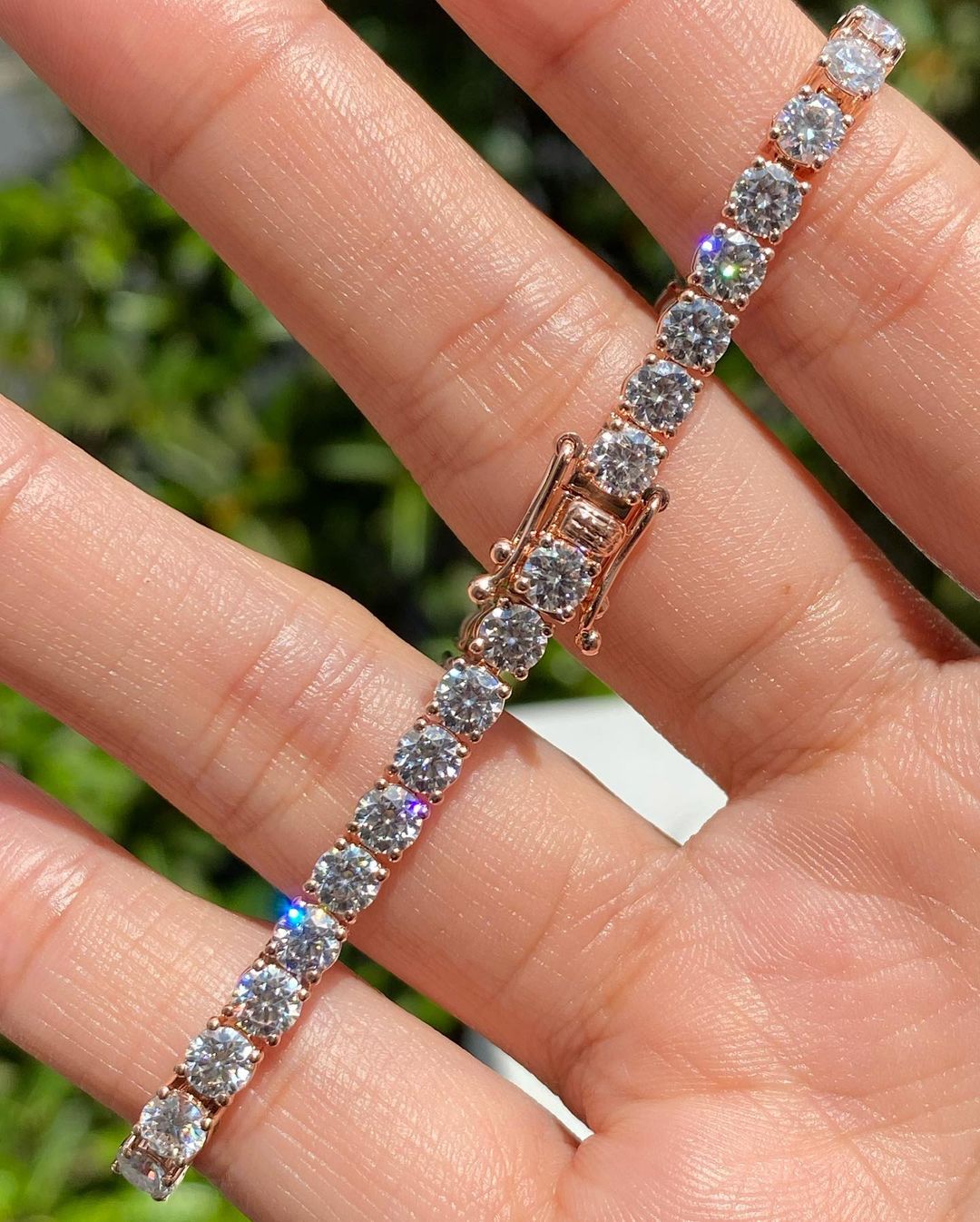White Round Brilliant Cut Signity Diamond Tennis Bracelet For Women | Prong Set Tennis Bracelet | Engagement Gift For Fiancee