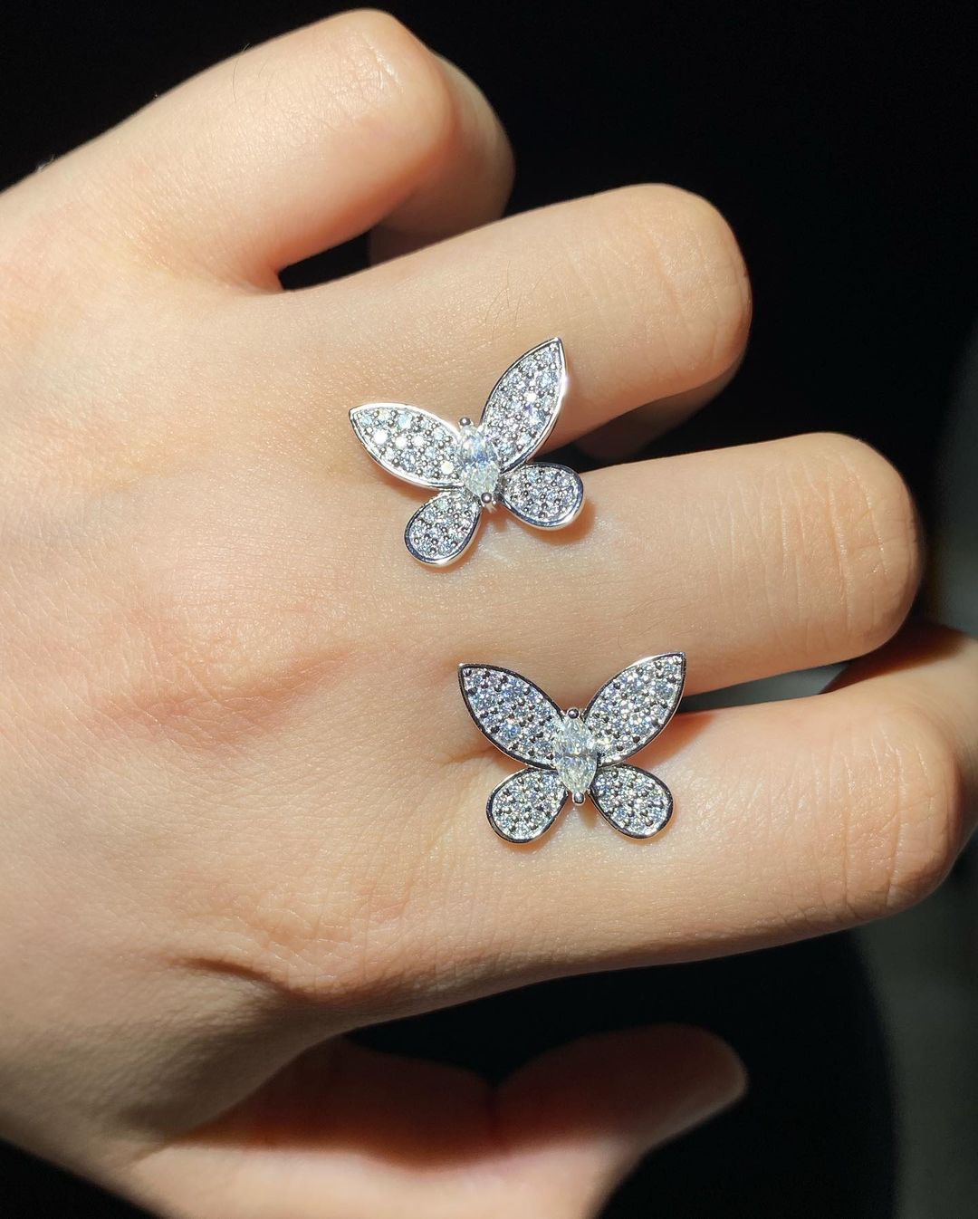 Butterfly Shape White Marquise Cut Cubic Zirconia Solitaire Stud Earring | Proposal Gift Earring For Girlfriend | Thank You Gift Earring | Gorgeous Earring For Women