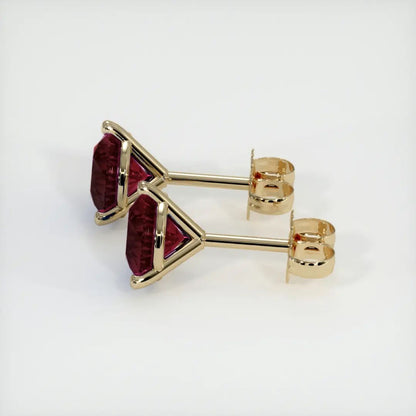 Red Round Cut Cubic Zirconia Solitaire Stud Earring For Her | Birthday Gift Stud Earring For Women | Classic Design Earring
