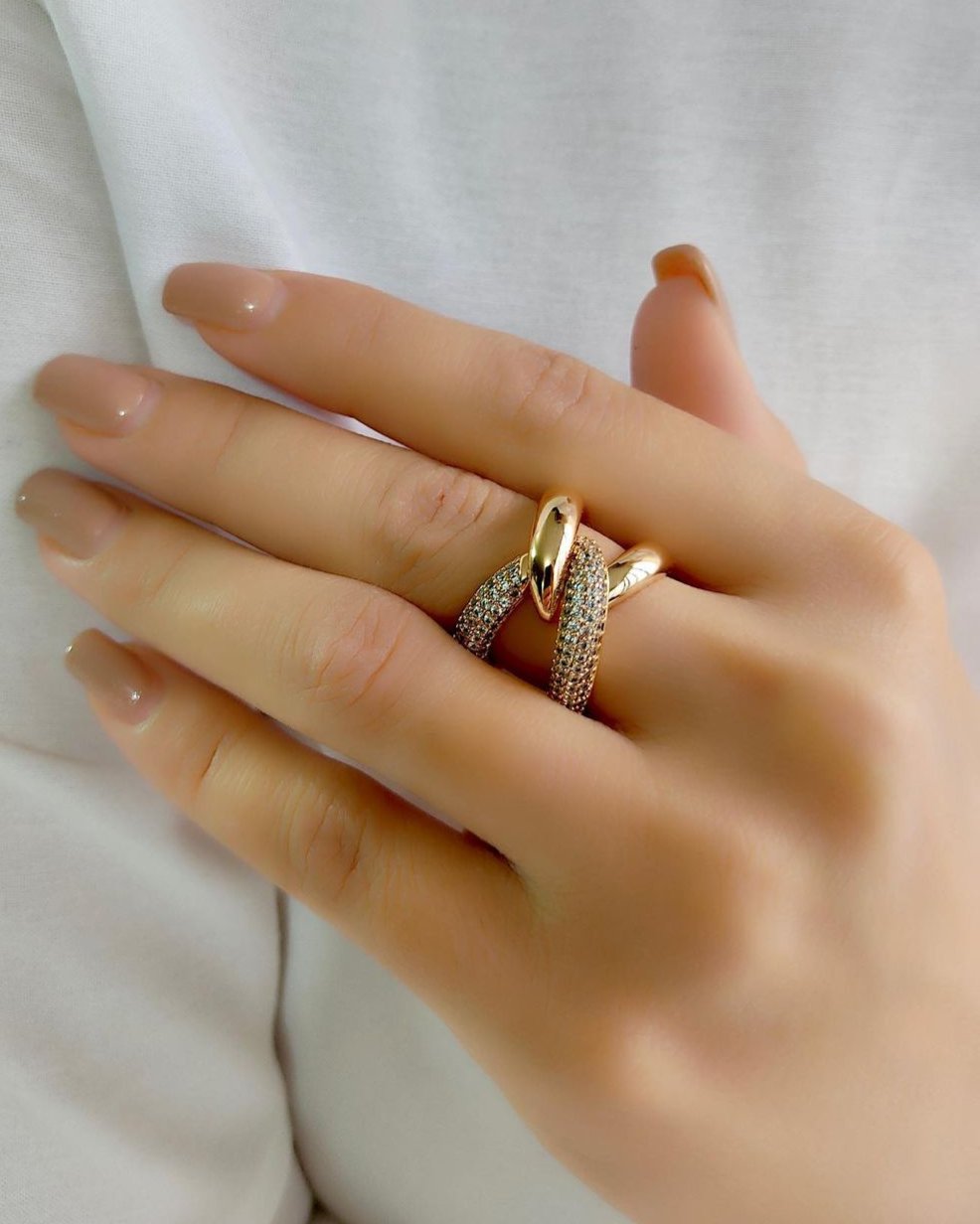 Cuban Style 1.2Ct White Round Cut Pave Band Ring For Girl | Wedding Gift Band Ring For Bridal | Fashion Jewelry For Women | Glamorous Ring For Her