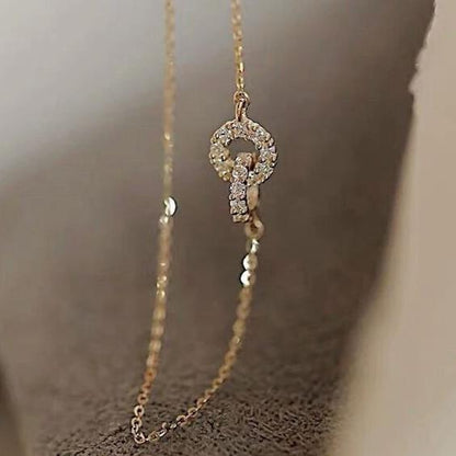 Mini Rings Hooks Shape 2.55Ct White Round Cut Prong Pendant | Engagement Gift Pendant For Fiancée | Sentimental Gift Pendant | Jewelry Collection