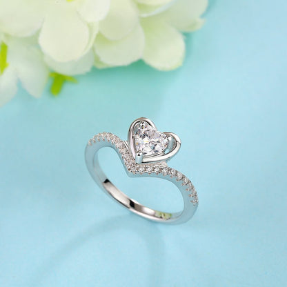 2.55Ct White Heart Cut Solitaire Ring | Perfect Proposal Ring For Girlfriend | Promise Ring For Her