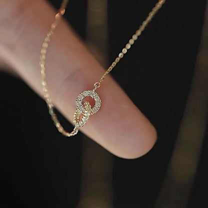 Mini Rings Hooks Shape 2.55Ct White Round Cut Prong Pendant | Engagement Gift Pendant For Fiancée | Sentimental Gift Pendant | Jewelry Collection
