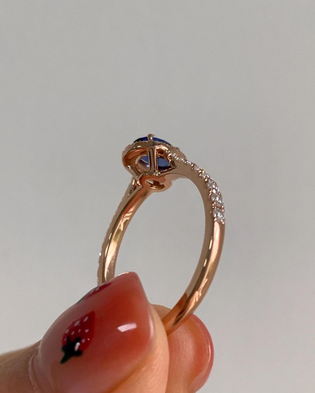 2.60Ct Blue Oval Cut Halo Ring | Birthday Gift Ring For Women | Elegant Gift Ring