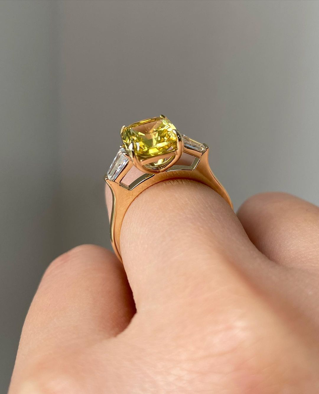 3.10Ct Yellow Radiant Cut Solitaire Ring | Special Occasion Ring | Birthstone Ring For Her | Elegant Ring For Women