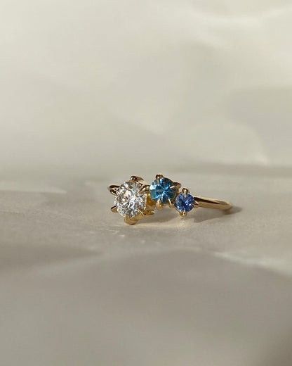 1.8CT White Round Cut Three Stone Ring | Engagement Promise Ring | Minimalist Ring | Stacking Ring
