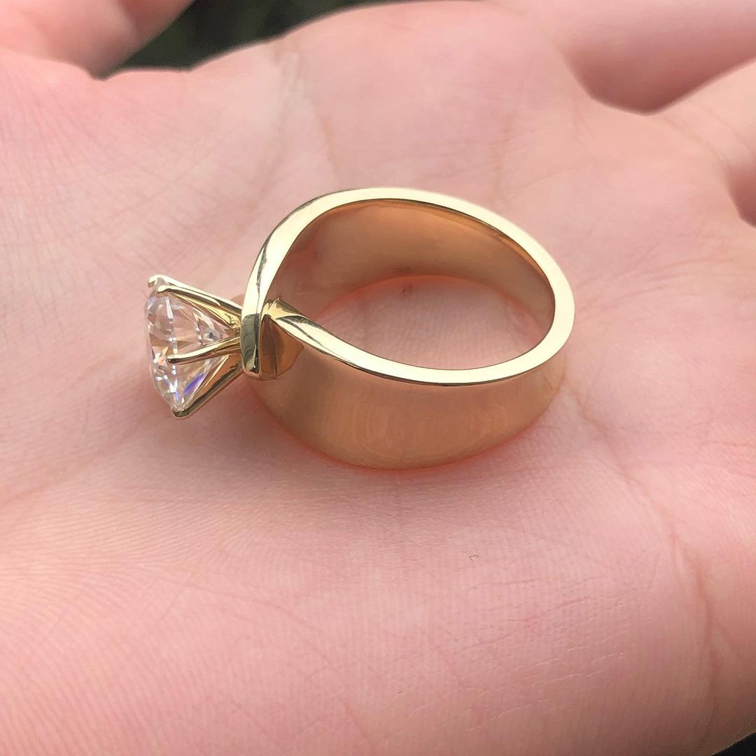 2.80Ct White Round Cut Solitaire Ring | Engagement Ring For Men | Gift Ring For Groom | Personalized Ring