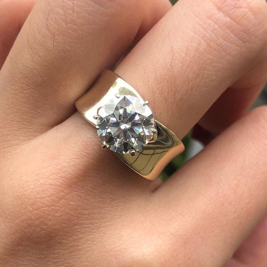 2.80Ct White Round Cut Solitaire Ring | Engagement Ring For Men | Gift Ring For Groom | Personalized Ring