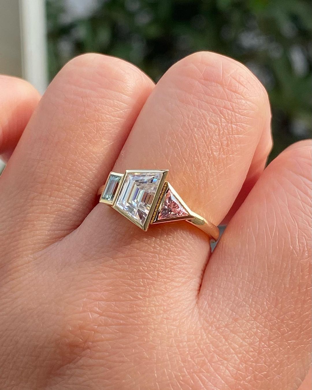 2.77Ct White Trapezoid Cut Bezel Ring | Special Occasion Ring For Her | Minimalist Ring