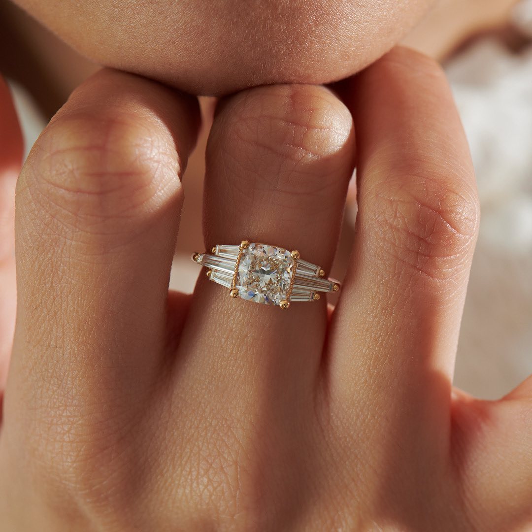 2.5Ct White Cushion Cut Solitaire Ring | Anniversary Gift Ring | Forever One Ring | Glamorous Ring