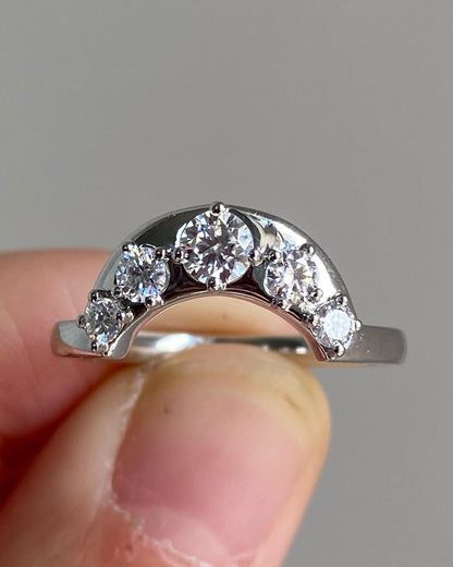 2.77Ct White Round Cut Prong Ring | Promise Ring For Her | Curve Shape Ring | Jewelry Collection