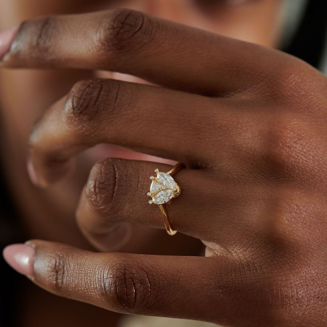 1.8Ct White Trillion Cut Three Stone Ring | Anniversary Gift Ring | Proposal Ring | Gift For Women