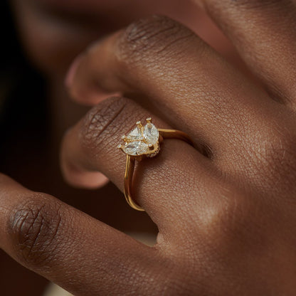 1.8Ct White Trillion Cut Three Stone Ring | Anniversary Gift Ring | Proposal Ring | Gift For Women