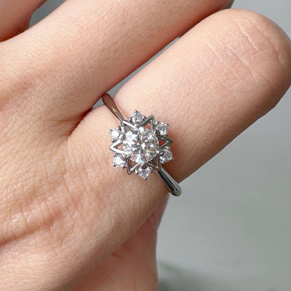 Star Shape 2.55Ct White Round Cut Solitaire Ring | Birthday Gift Ring | Women Jewelry | Proposal Ring