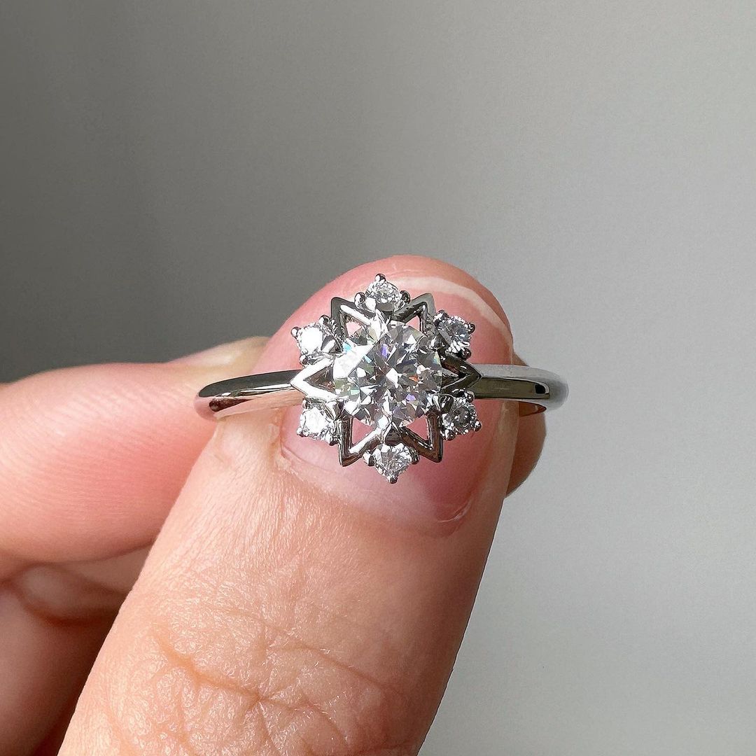 Star Shape 2.55Ct White Round Cut Solitaire Ring | Birthday Gift Ring | Women Jewelry | Proposal Ring