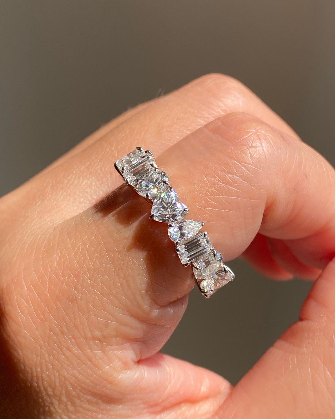 1.8Ct White Multi Stone Prong Set And Full Eternity Band For Her | Bridesmaid Wedding Gift Band | Anniversary Gift Band For Wife | Gift For Sister