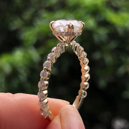 2.77Ct White Round Cut Solitaire With Hidden Halo Ring | Anniversary Gift Ring For Wife | Unique Jewelry For Women