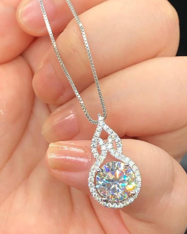 3.20Ct White Round Cut Solitaire Pendant | Designer Jewelry Piece | Stylish Pendant For Women | Gorgeous Pendant