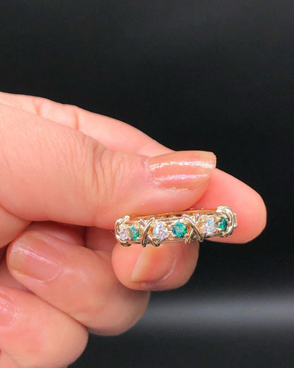 2.77Ct White And Green Round Cut Full Eternity Band Ring | Daily Wear Band Ring For Women | Classic Band Ring