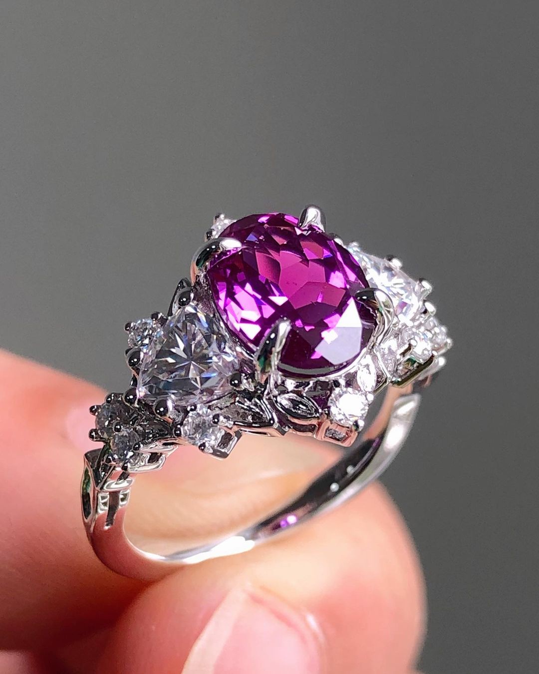 3.2Ct Amethyst Oval Cut Solitaire Ring | Anniversary Gift Ring For Wife | Timeless Design | Forever One Ring
