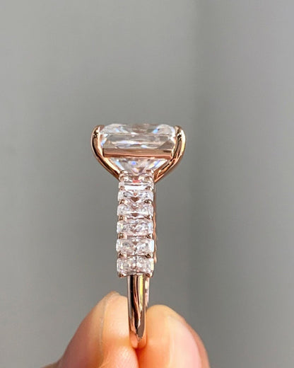 3.50Ct White Radiant Cut Solitaire Ring | Party Wear Ring | Designer Ring For Women