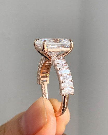 3.50Ct White Radiant Cut Solitaire Ring | Party Wear Ring | Designer Ring For Women