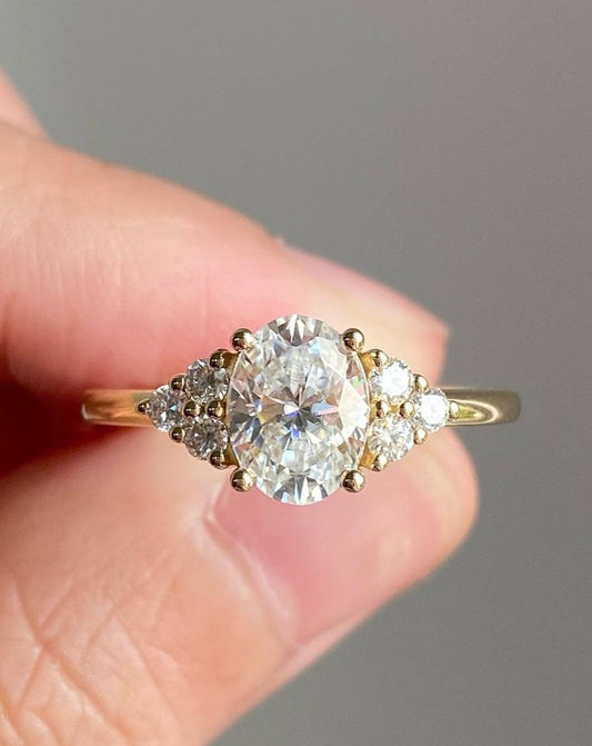 2.85Ct White Oval Cut Solitaire Ring | Birthday Gift Ring For Her | Statement Ring For Women