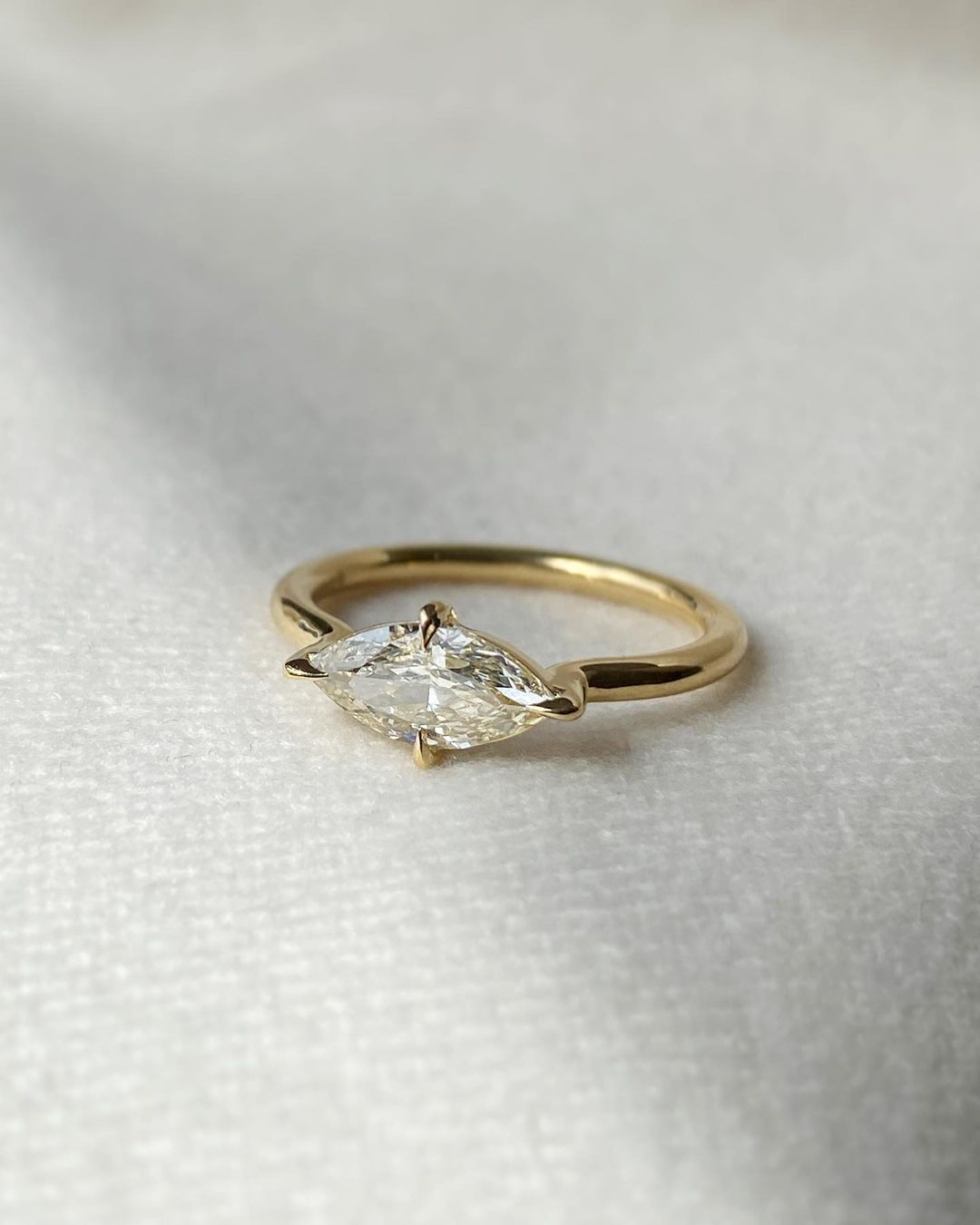 2.60Ct White Marquise Cut Solitaire Ring | Proposal Ring For Girlfriend | Timeless Design