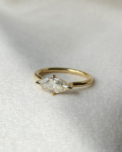 2.60Ct White Marquise Cut Solitaire Ring | Proposal Ring For Girlfriend | Timeless Design