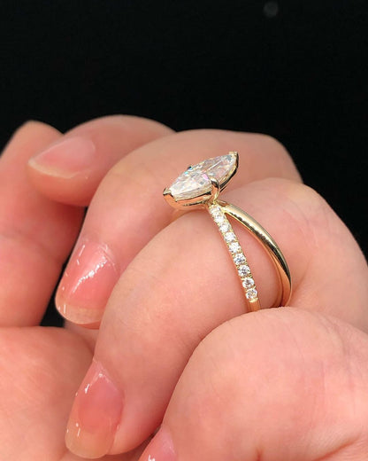 2.88Ct White Marquise Cut Solitaire Ring | Engagement Gift Ring For Women | Special Occasion Ring
