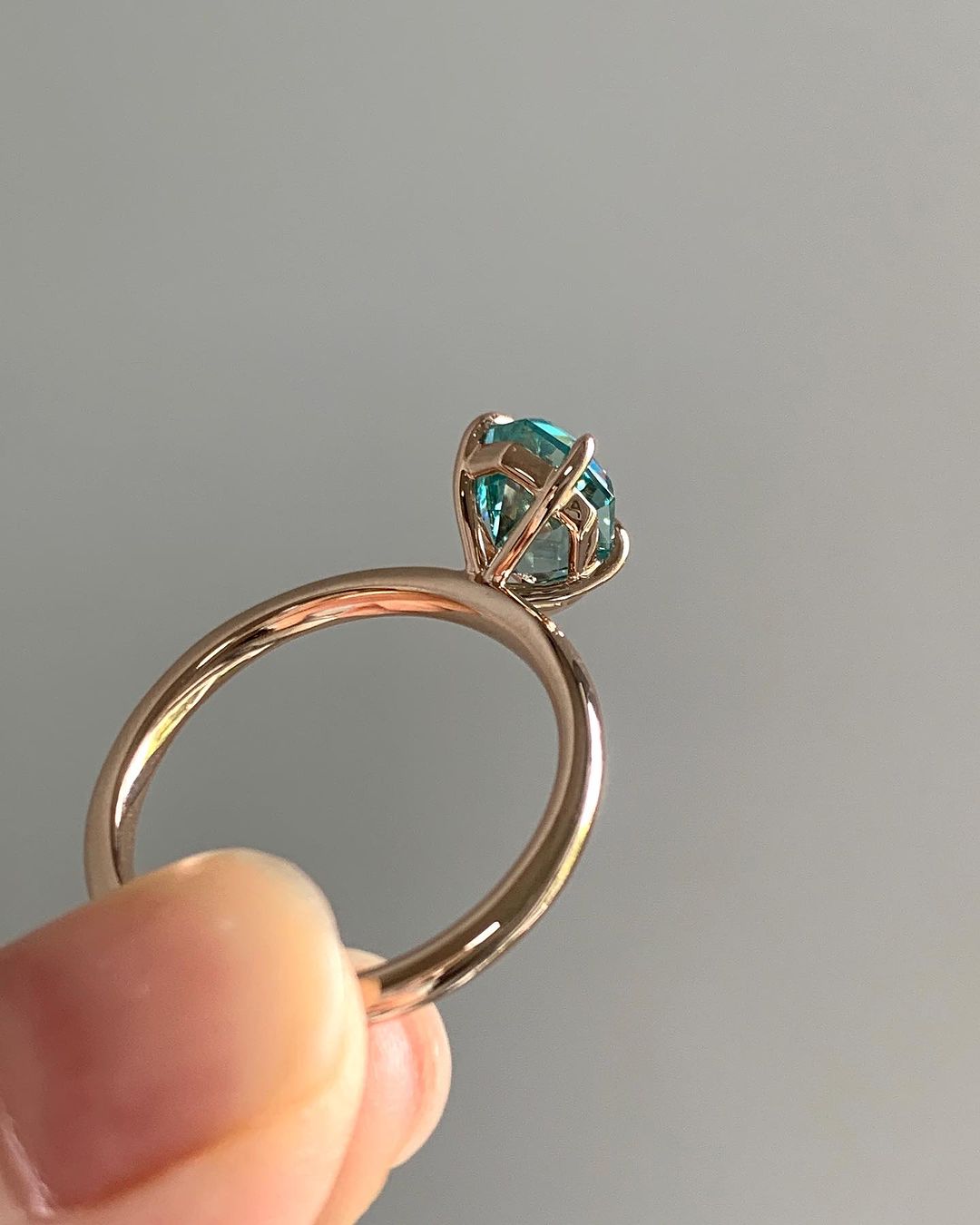 2.88Ct Green Blue Shield Cut Moissanite Solitaire Ring | Wedding Ring For Bridal | Surprise Gift Ring For Her | Minimalist Ring