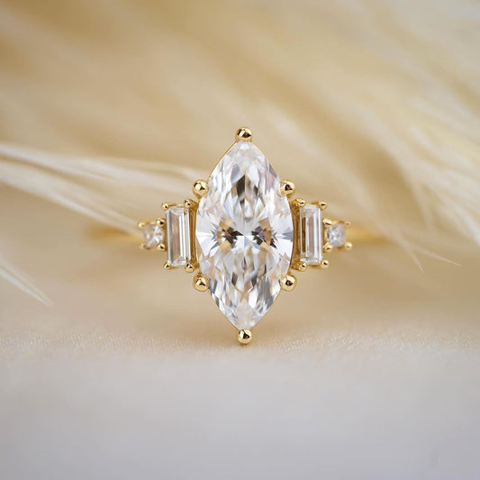 2.6Ct White Marquise Cut Solitaire Ring | Engagement Promise Ring | Bride To Be | Awesome Ring