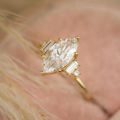 2.6Ct White Marquise Cut Solitaire Ring | Engagement Promise Ring | Bride To Be | Awesome Ring