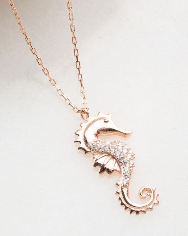 Seahorse Shape 1.70Ct White Round Cut Cluster Pendant | Birthday Gift Pendant For Her | Surprise Gift Pendant | Fashion Jewelry